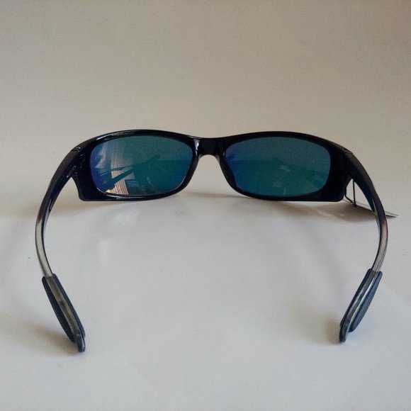 (NWT) Vintge 90's PC Rectangle Wrap Around Sporty Sunglasses (2.Tone/Orange M) - Picture 3 of 4